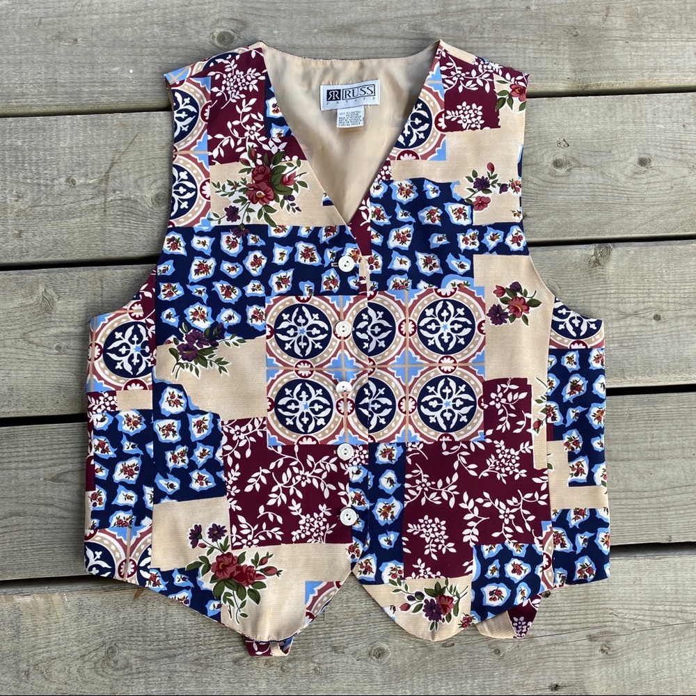 Vintage Russ Patterned Vest